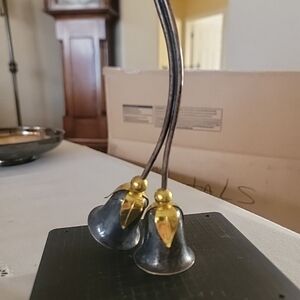 SILVERPLATED DUAL FLOWER BELL